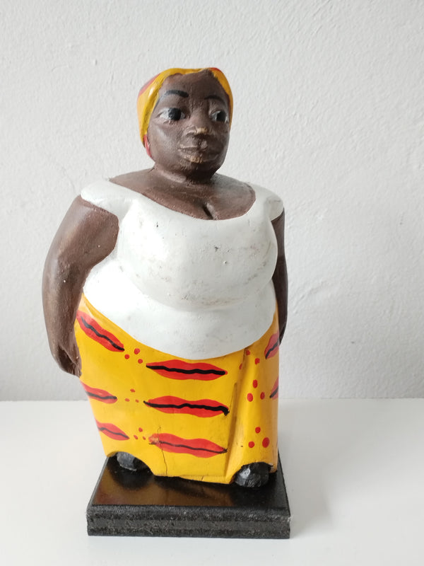 African Colonial Fat Lady Statues 20cm