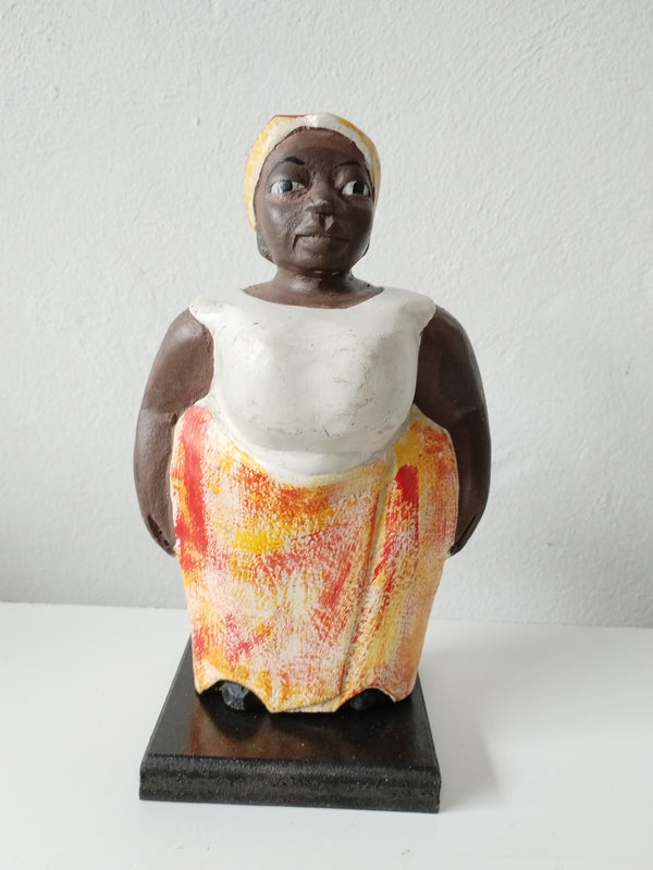 African Colonial Fat Lady Statues 20cm