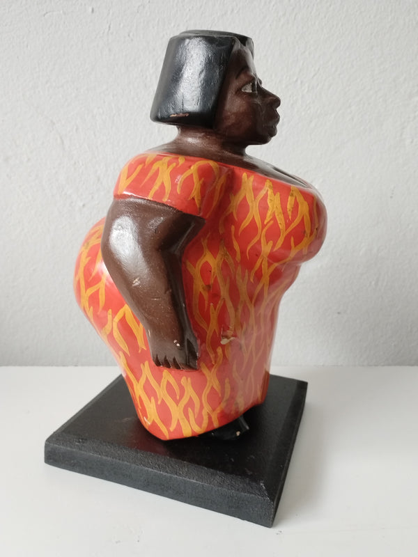 African Colonial Fat Lady Statues 20cm