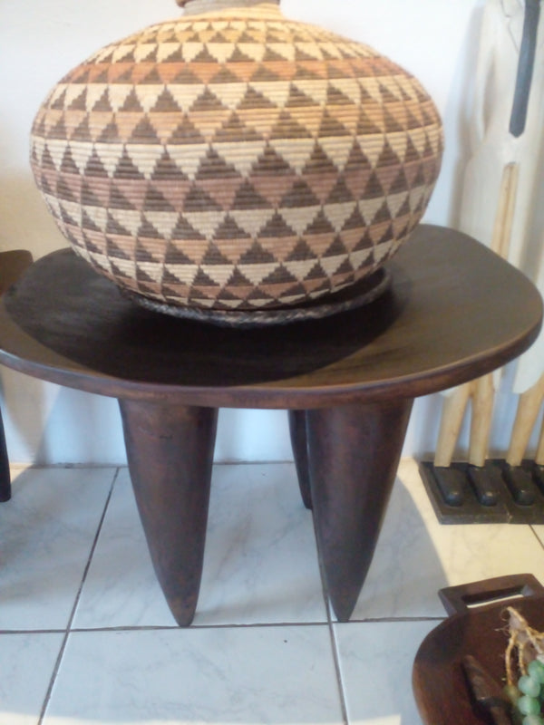 Natural Wood Senufo Stool.