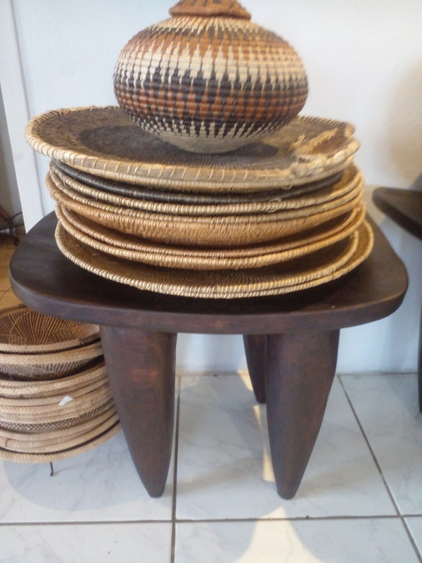 Natural Wood Senufo Stool.