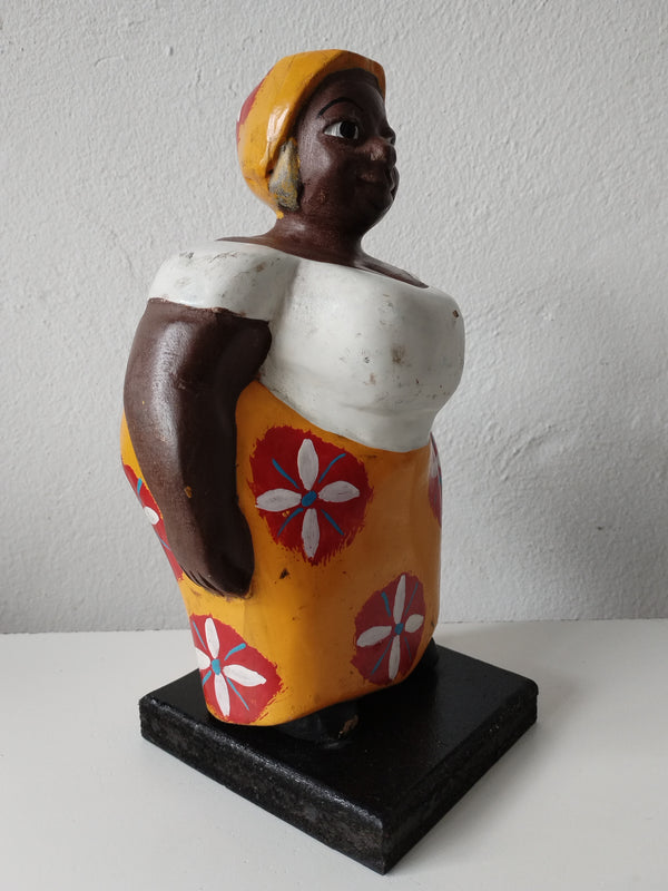 African Colonial Fat Lady Statues 25cm.