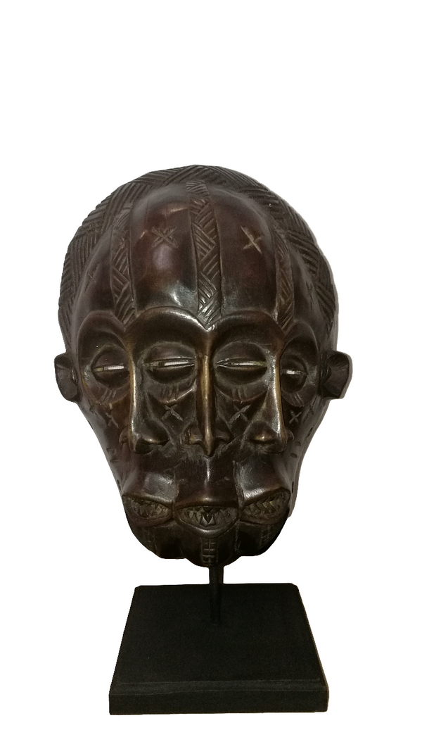 3 Faced Tribal Mask( Original.)