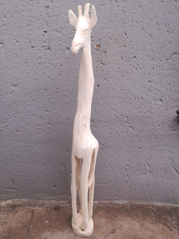 Wooden Carved Giraffe.